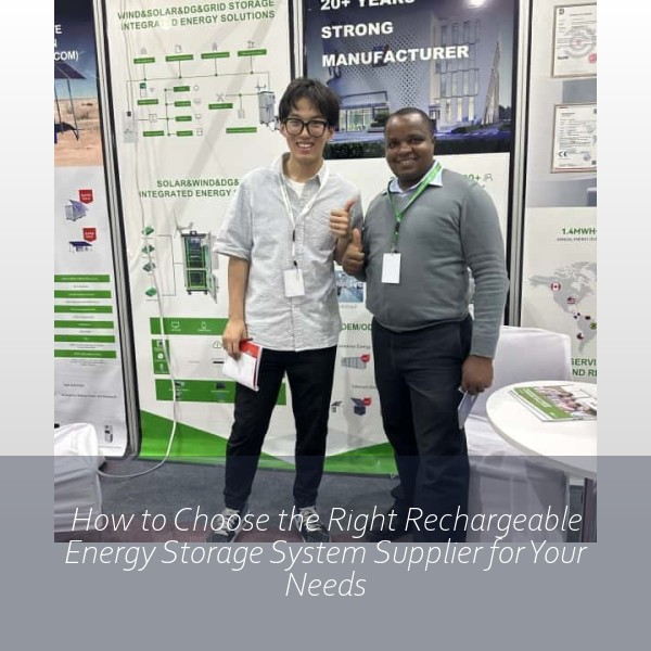 How to Choose the Right Rechargeable Energy Storage System Supplier for Your Needs